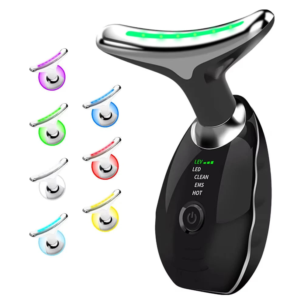 7 Colors Face Neck Massager Household Lifting And Firming Facial Electric Introduction Beauty Massage Face Care Tools 04 Halalzen