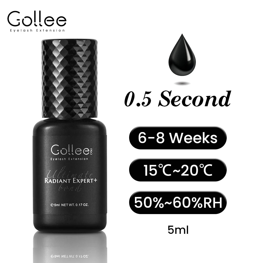 Gollee 1-2s Fast Drying Lash Glue Eyelash Extension Waterproof 6-8 Weeks Long Lasting Adhesive Profession Super Glue Makeup Tool