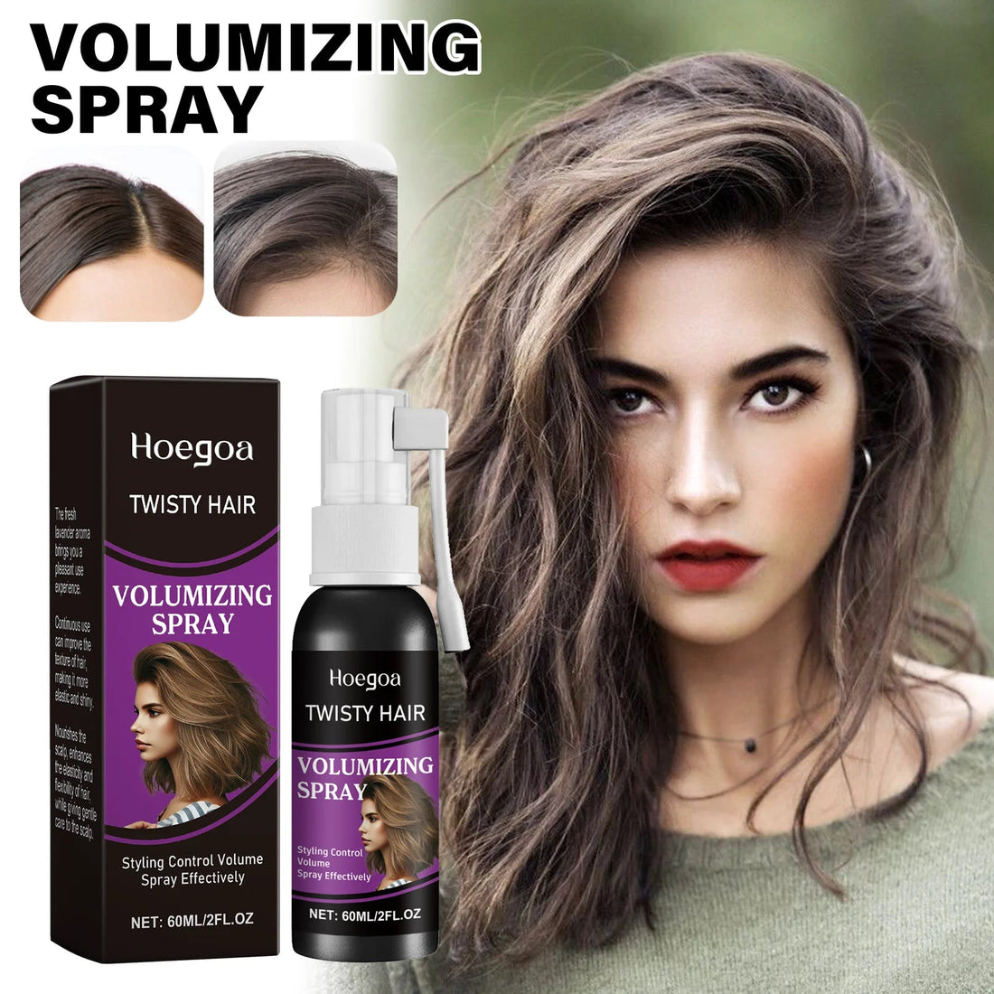 Volume Boosting Hair Spray With Collagen For Root Lift Lightweight Formula Non Sticky Feel All Day Freshness Fine Flat Oily Halalzen