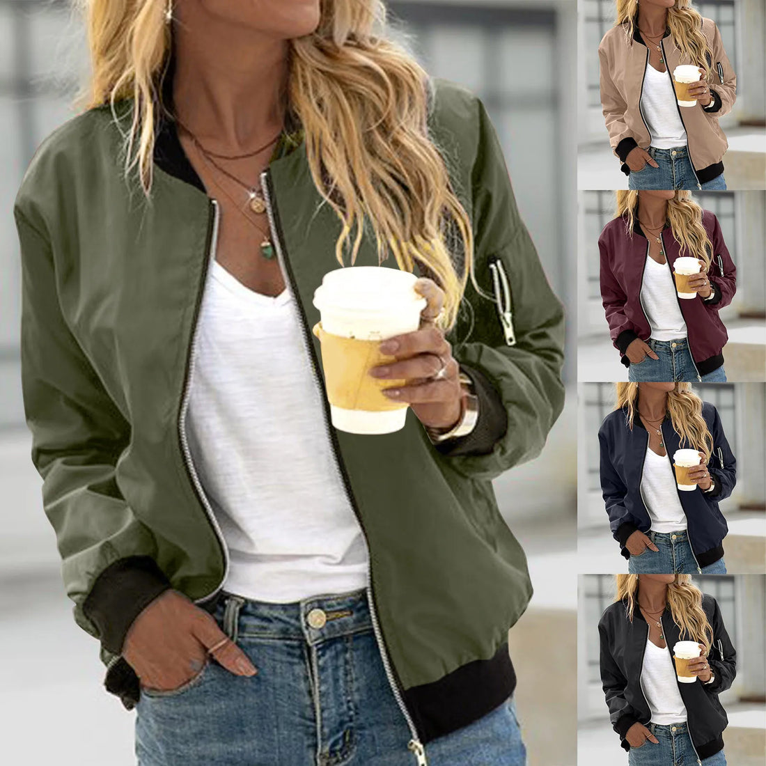 Trench Coat Women 2024 New Spring Autumn Clothes Windbreaker Jacket Baseball Uniform Casual Loose Coat Autumn Ropa De Mujer