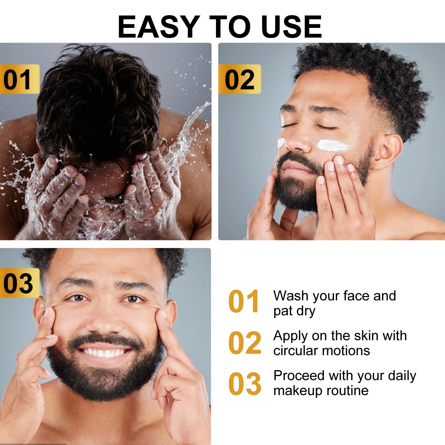 Instant Retinol Wrinkle Remover Cream For Men Collagen Firming Cream Moisturizer Whitening Vitamin C Brighten Skin Products 50ML