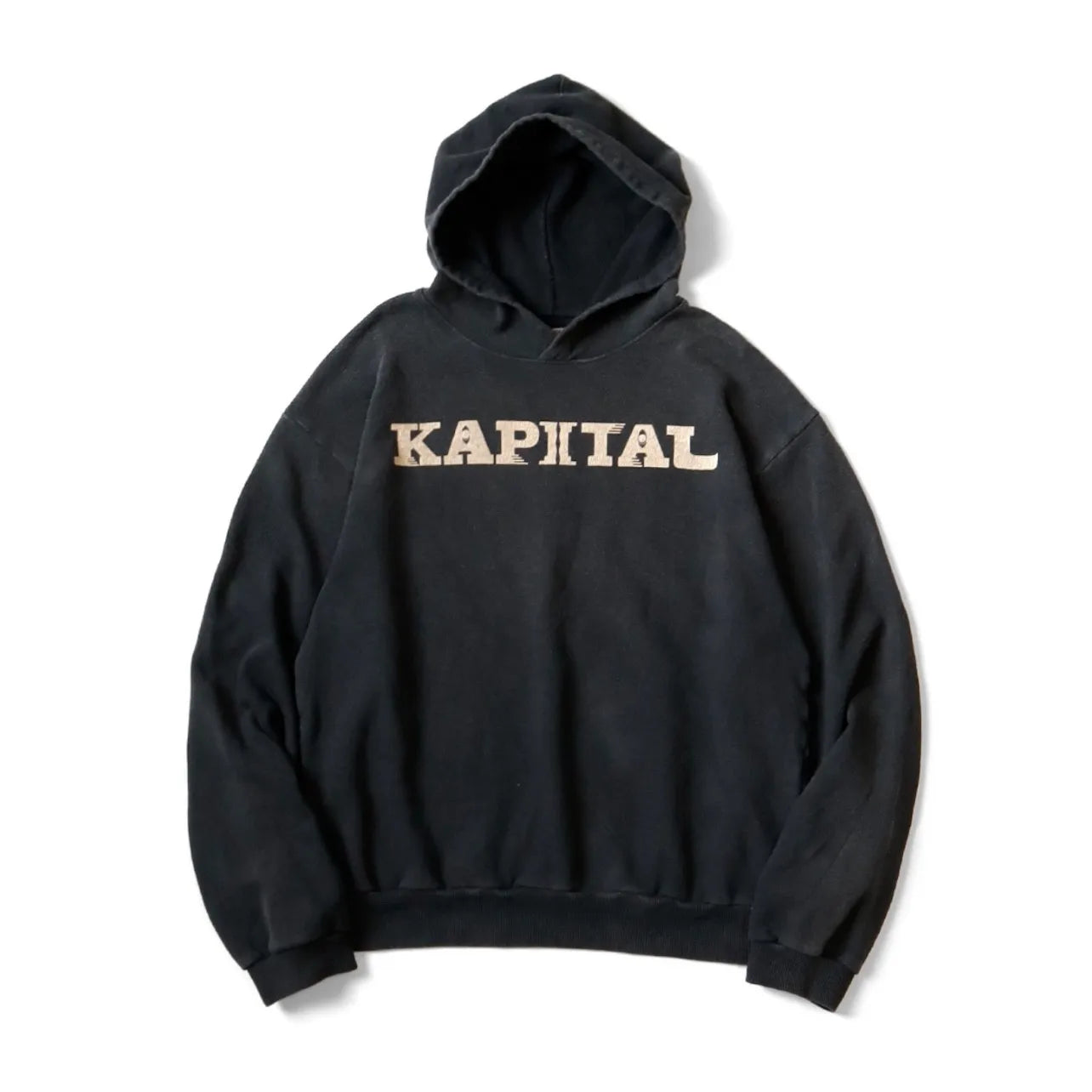 KAPITAL Japanese casual pure cotton letter print old hooded sweater