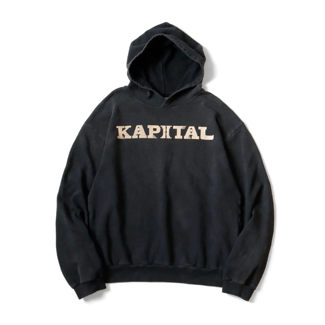 KAPITAL Japanese casual pure cotton letter print old hooded sweater