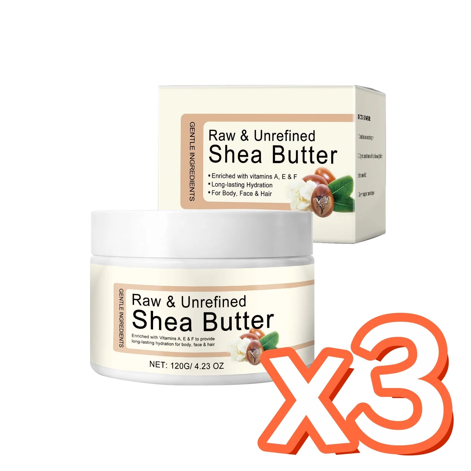 Natural Shea Butter Cream Improve Dry Skin On Legs Arms Deep Hydrating Moisturizing Skin Cracks Organic Face Body Moisturizer