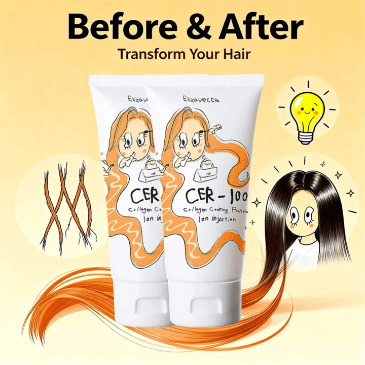 1/3PCS Cer-100 Hair Conditioner Protein Coating Solution, Collagen Keratin Improves Dry and Frizzy Hair Smooth Gentle Hair Care