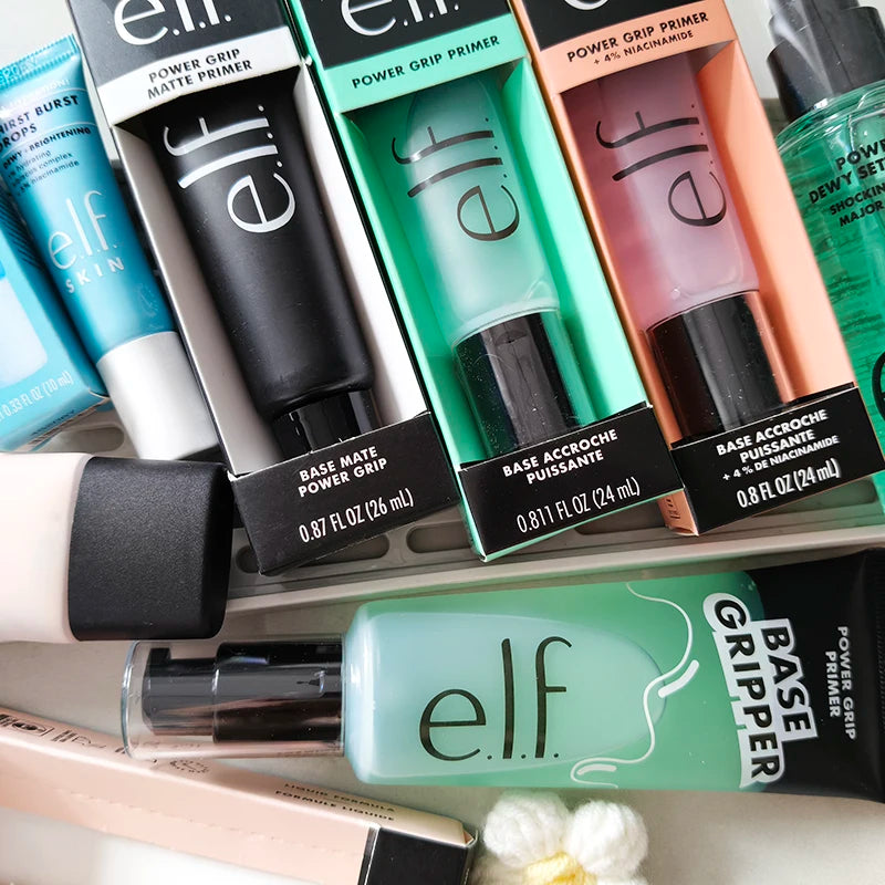 Hot Elf Multi-effect Green Pink Primer Essence Brightening Moisturizing Gel Essence Setting Spray Liquid Foundation Cosmetics