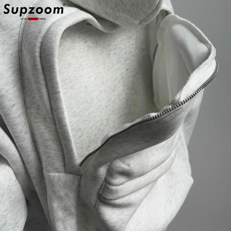 Supzoom Top Fashion Loose  Autumn And Winter New Arrival American Style Trendy Backpack Integrated Popular Casual Cotton Hoodies