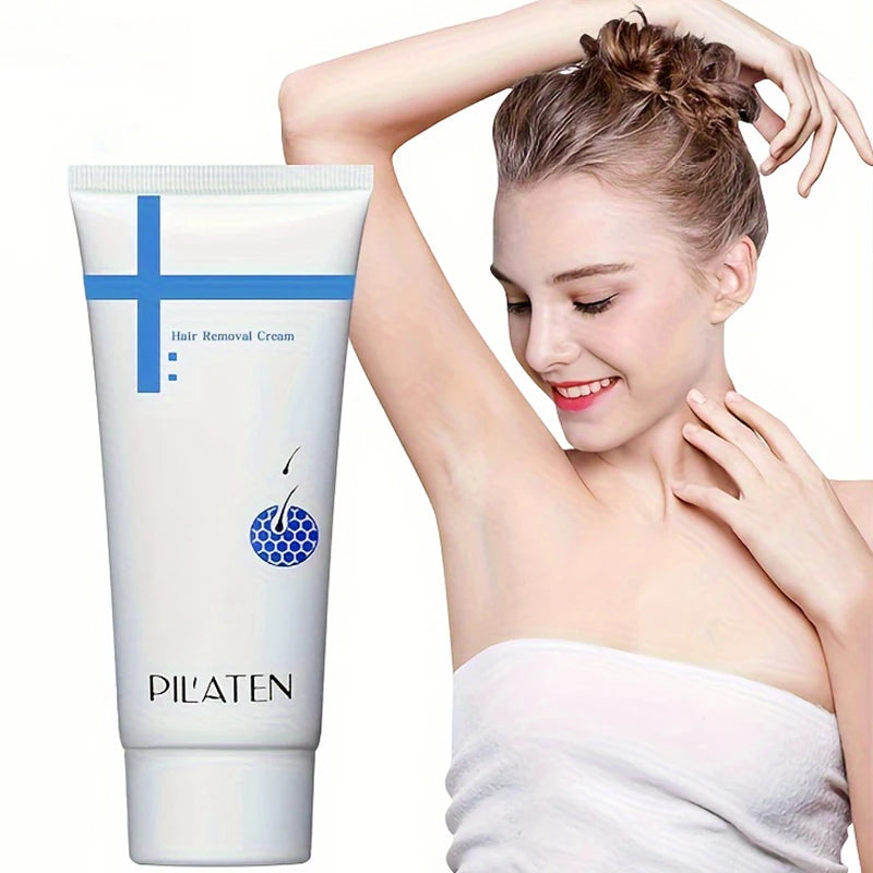 1/2/3/4PCS MILD HAIR REMOVAL CREAM, SMOOTH EASY SPREADING TEXTURE, FOR UNDERARM, ARM AND LEG HAIR CARE, SUITABLE FOR MEN AND WOMEN, EASY SIMPLE OPERATION, DAILY TREATMENT FOR UNWANTED BODY HAIR, 100G TUBE PACKAGING