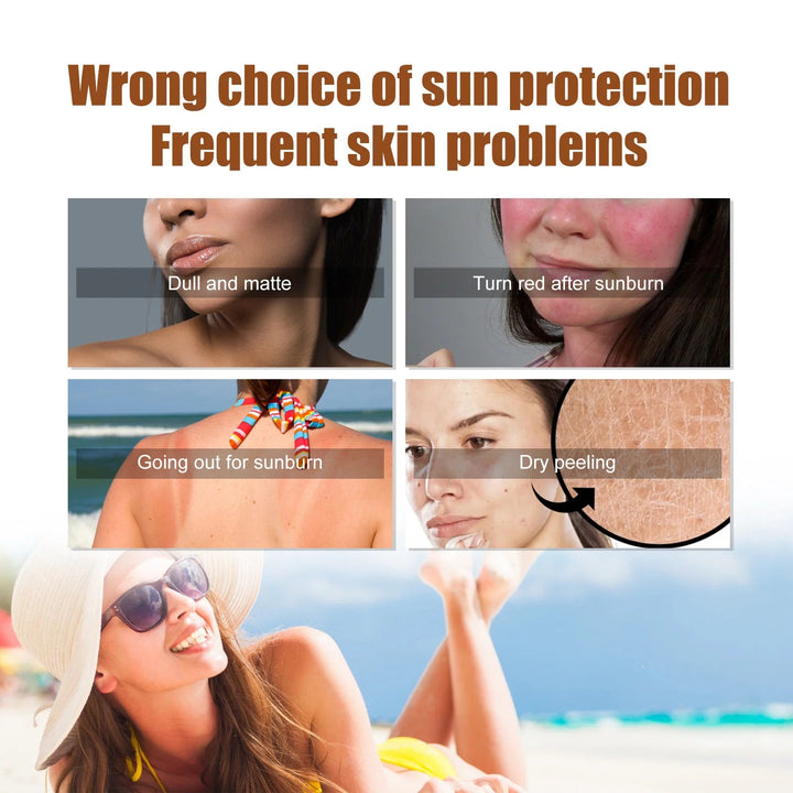 EELHOE 40g Coverage Sunscreen Stick SPF 50+ Anti-UV Moisturizing Preventing Dry Skin Long-lasting Protector Portable Care Body Halalzen
