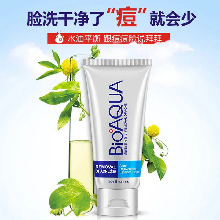 BIOAQUA Facial Cleanser  Anti Wrinkle Face Wash Foam skincare Face Cleanser Anti Acne Blackhead Remover Moisturizing Skin Care Halalzen