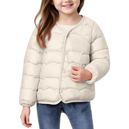Girls' Jacket - Quilted Winter Coat For Kids