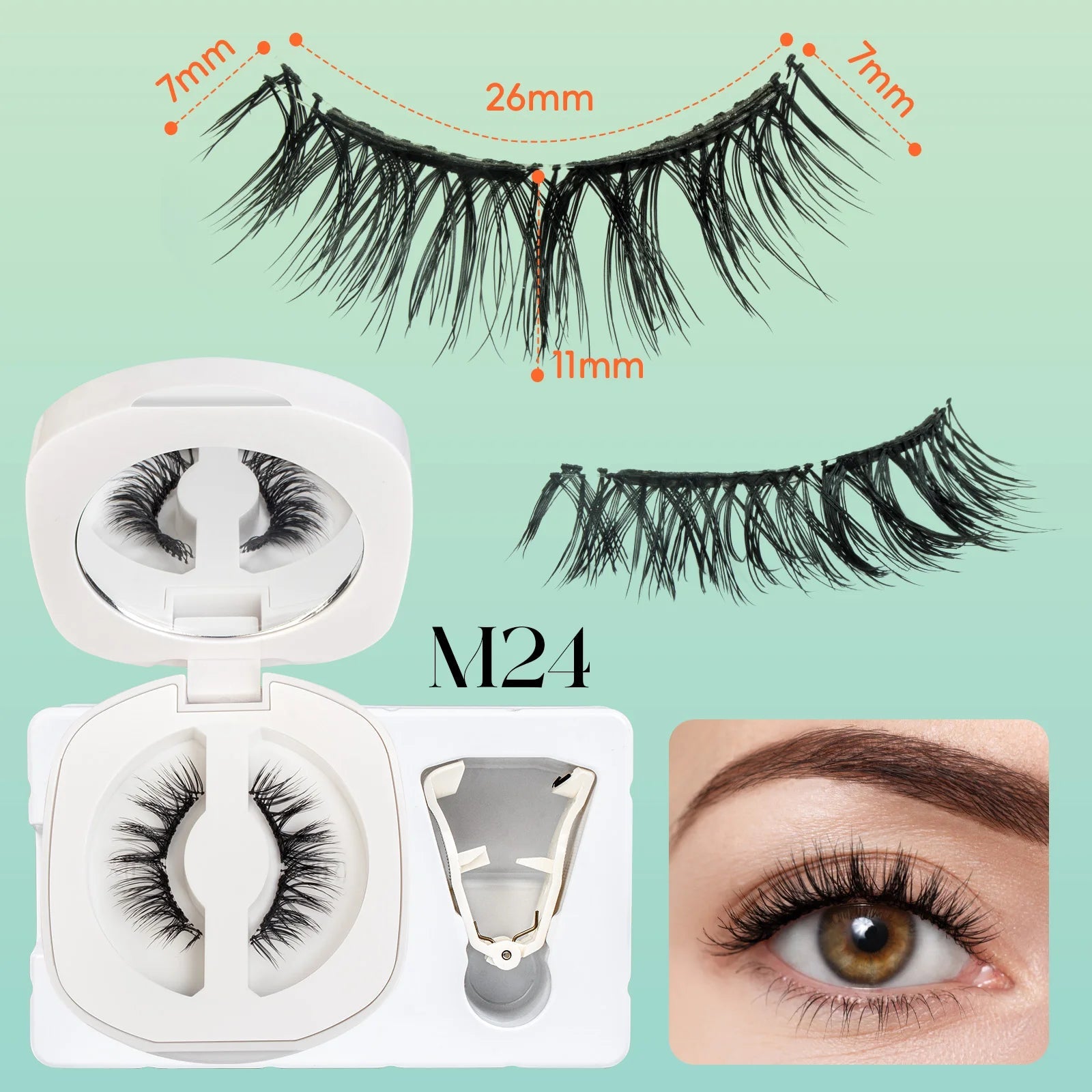 VYRILA Soft Magnetic Eyelashes No Glue Needed Reusable Natural Look 3D Lashes Easy Apply Soft Magnetic Lashes Kit for Eye Makeup Halalzen