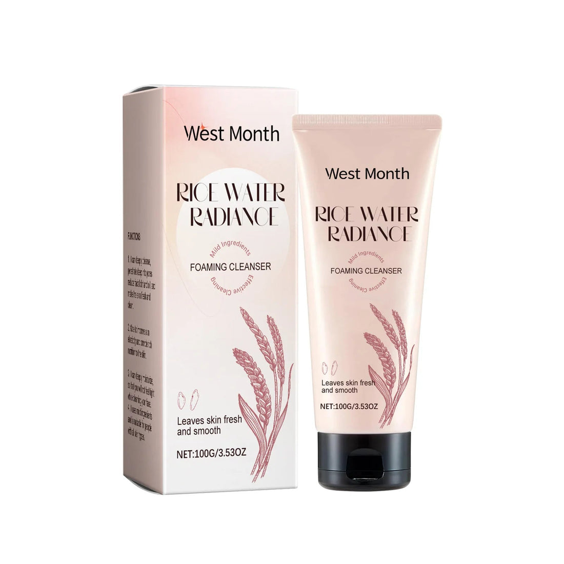 Rice Water Face Wash Deep Cleaning Moisturizing Brightening Rejuvenation Oil Control Sooth Facial Cleanser Foam Korean Skin Care Halalzen