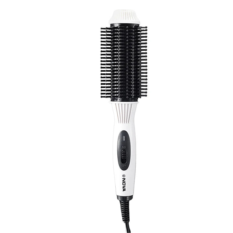 Multifunctional Heating Curling Iron Ceramic Heated Round Brush Electric Hair Straightener Brushes Professional Styling Tool