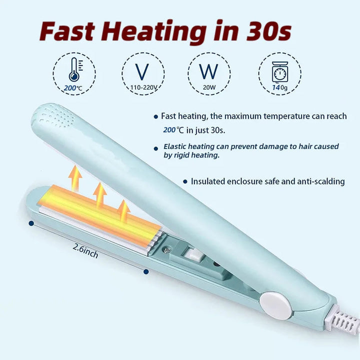 New in 3-in-1 Hair Curler Corrugated  Professional Mini Styling Appliance Styler Halalzen
