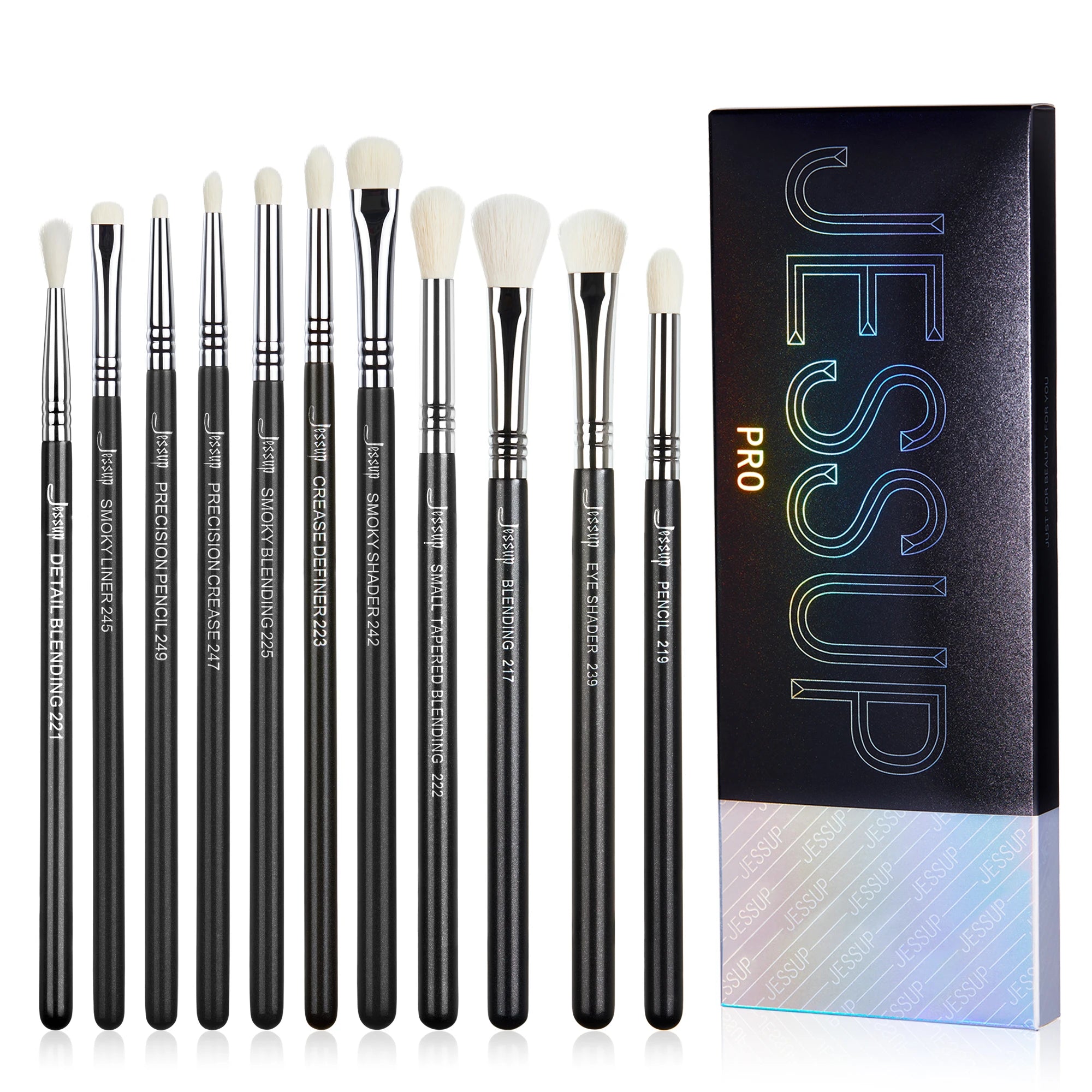 Jessup Eye Makeup Brushes Set,Professional Makeup Brush,Synthetic Eye Blending Brush Eyeshadow Brush Eyebrow Crease Shader T341