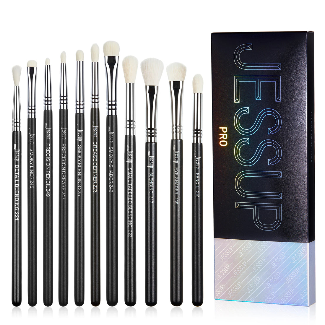 Jessup Eye Makeup Brushes Set,Professional Makeup Brush,Synthetic Eye Blending Brush Eyeshadow Brush Eyebrow Crease Shader T341