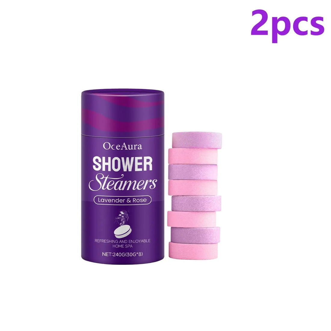 OceAura Shower Steamers Aromatherapy Home Spa Lavender Rose Relax Body Mental Relaxation Bath Products Shower Steamers Tablets Halalzen