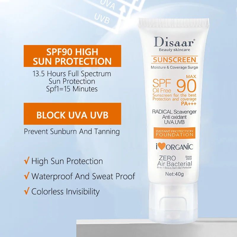 High SPF Facial Body Sunscreen Sun Cream Sunblock Skin Moisturizer Nourishing UV Protective Cream Anti Sun Face Protection Cream Halalzen