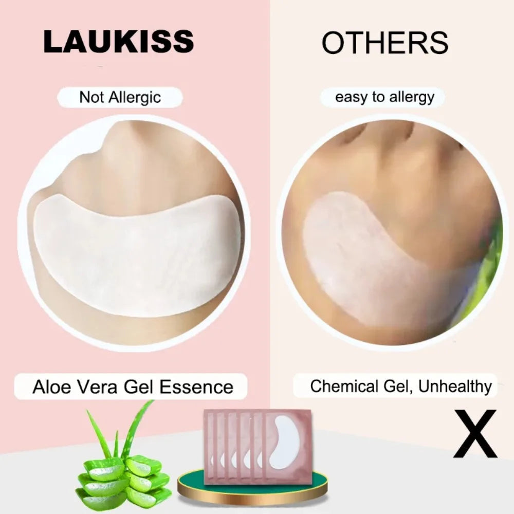50/500/1000pcs Gel Patches for Eyelashes Building Eyelash Extension Under Eye Pads Lash Stickers Tools Wholesale LAUKISS