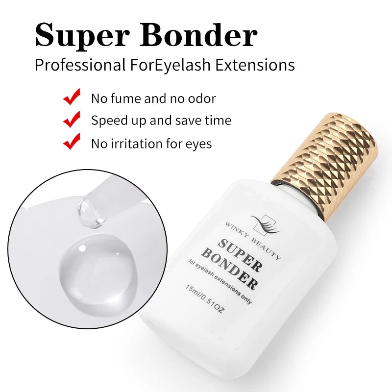 Winky Beauty 15ml Lashes Super Bonder Fixing Agent For Eyelash Extensions Lash Primer For Glue Adhesive Help Quick Desiccant