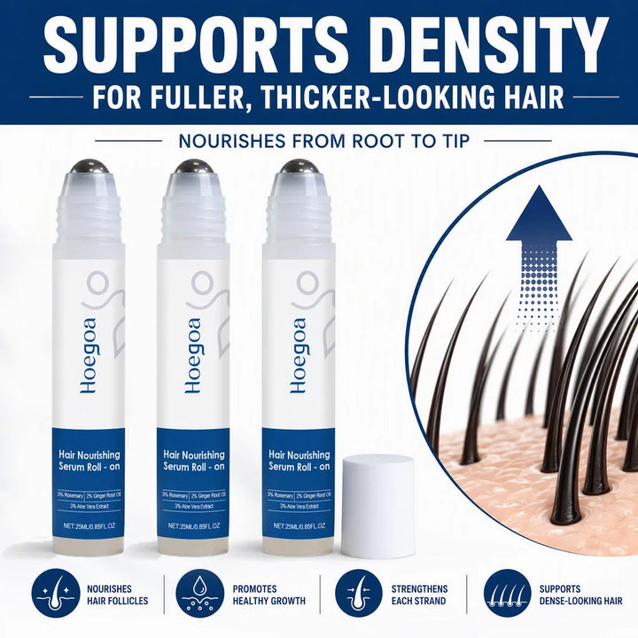 Hair Growth Serum Roll-On 23% Active Formula with 4% Rosemary, 3% Redensy Helps Reduce Hair Fall & Supports Density Serum for Hair Loss & Hair Regrowth For Men & Women 0.84 Fl Oz