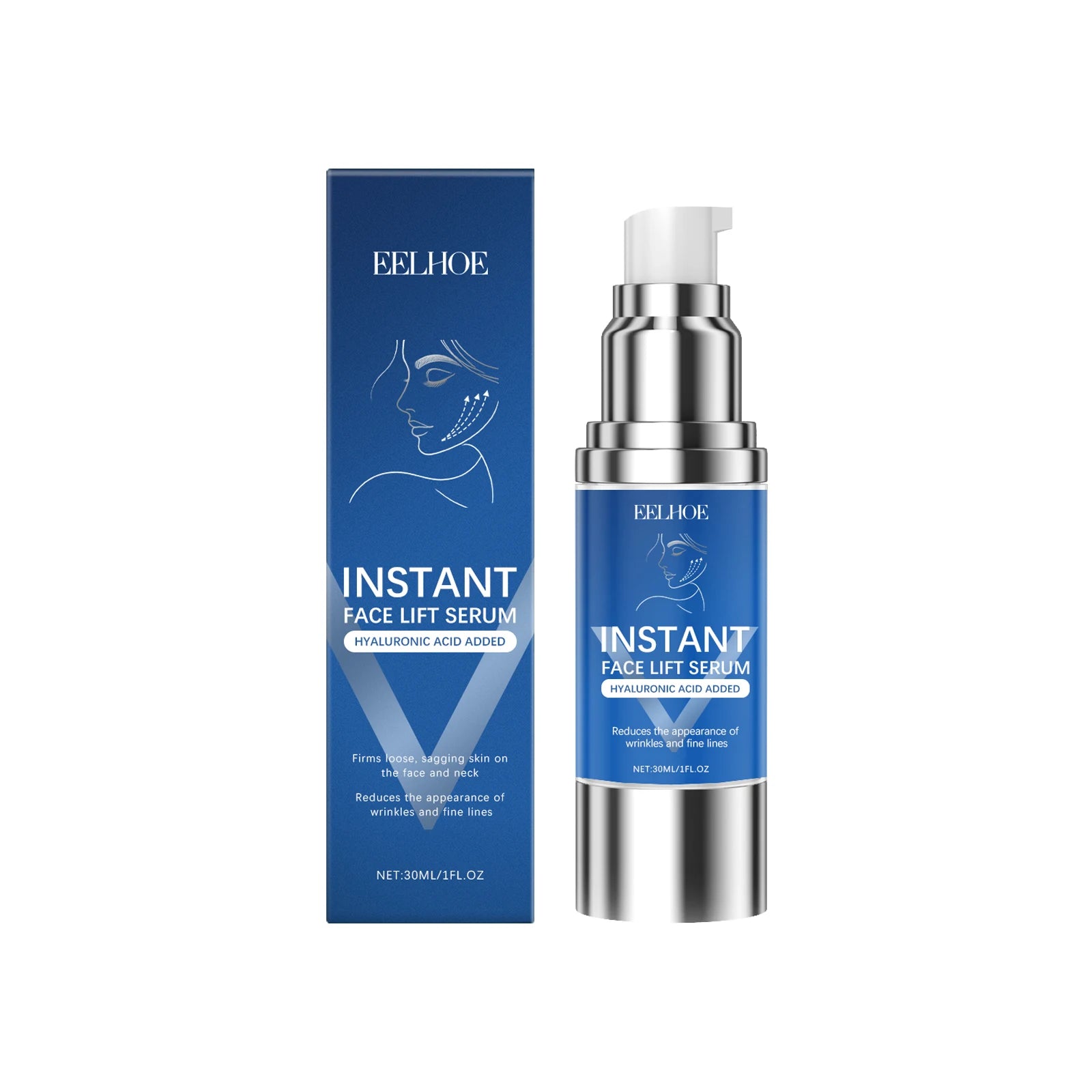 Instant Face Lifting Serum Firming Anti-Wrinkle Deep Moisturizing Brightening Smoothing Fade Fine Lines Tightening Essence Halalzen