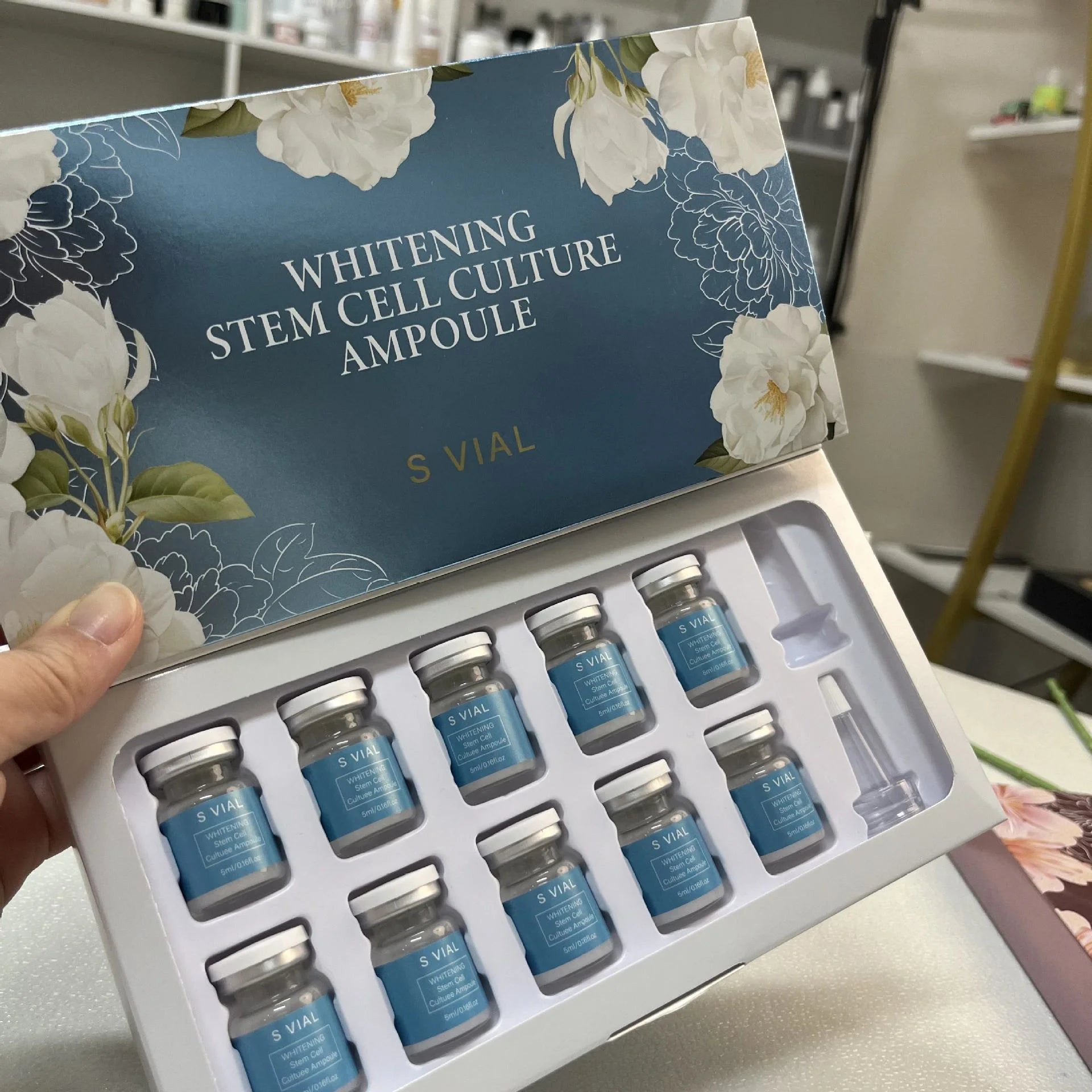 10pcs Salmon DNA PDRN Ampoule Skin Booster Serum Kit Facial Skin Whitening Moisturizing For 0.3mm Microneedle Serum