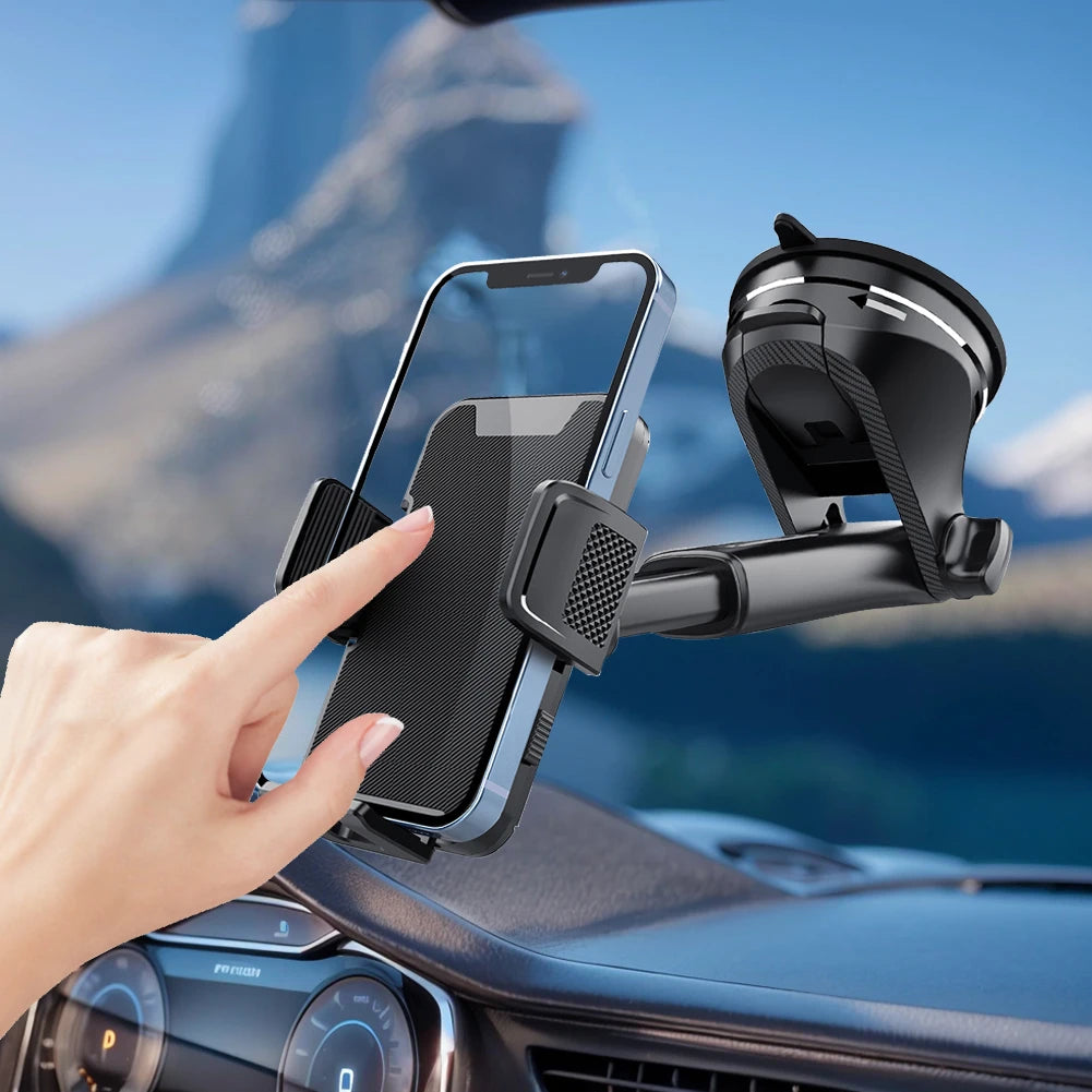 Gravity Sucker Car Phone Holder 360° Rotation Cell Phone Support Universal Windshield Phone Bracket for Cellphones 4.7-7.9Inch