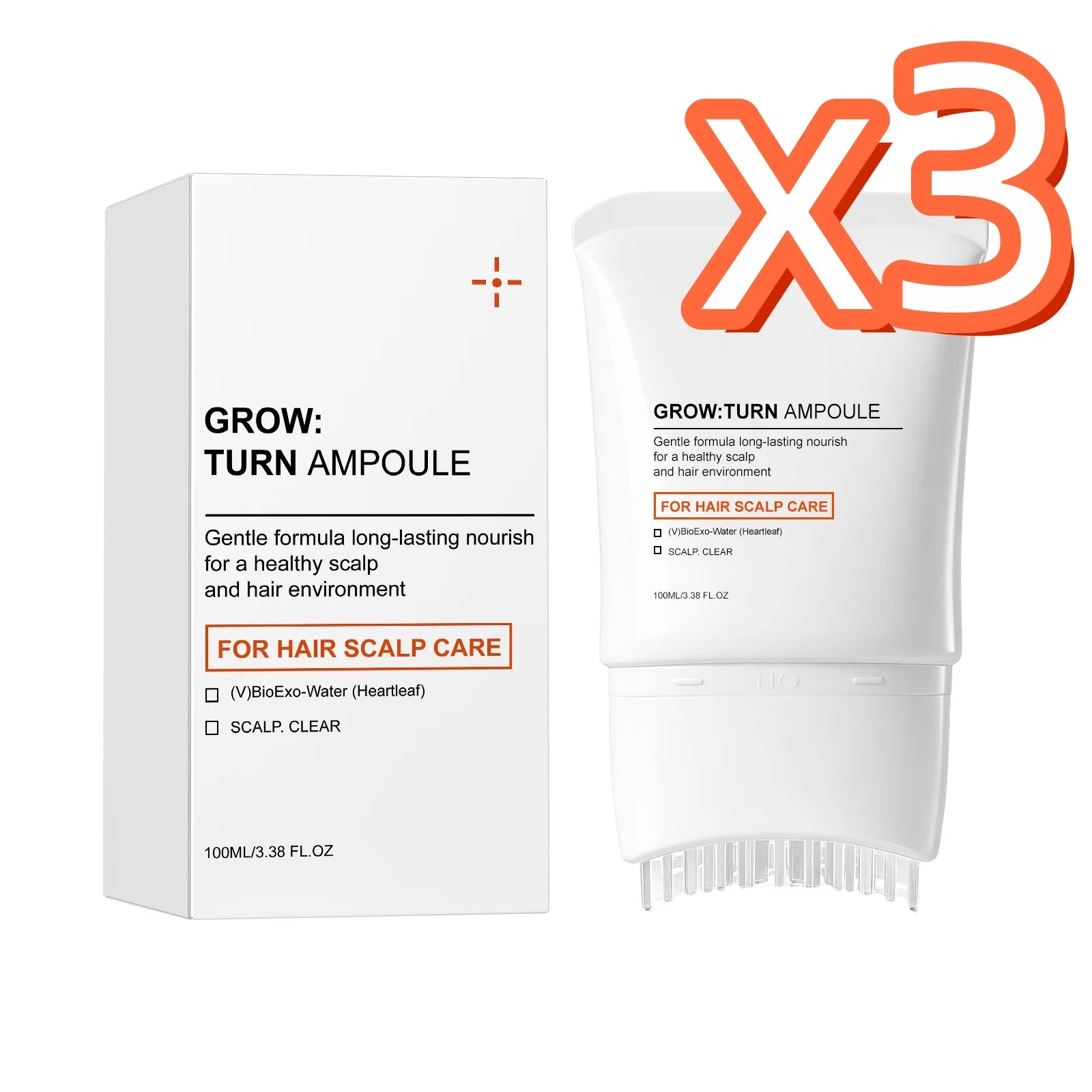 Fluffy Hair Serum With Built-In Brush Nourishing Scalp Hydrate Strengthening Volumizing Essence Korean Hair Care Scalp Massager