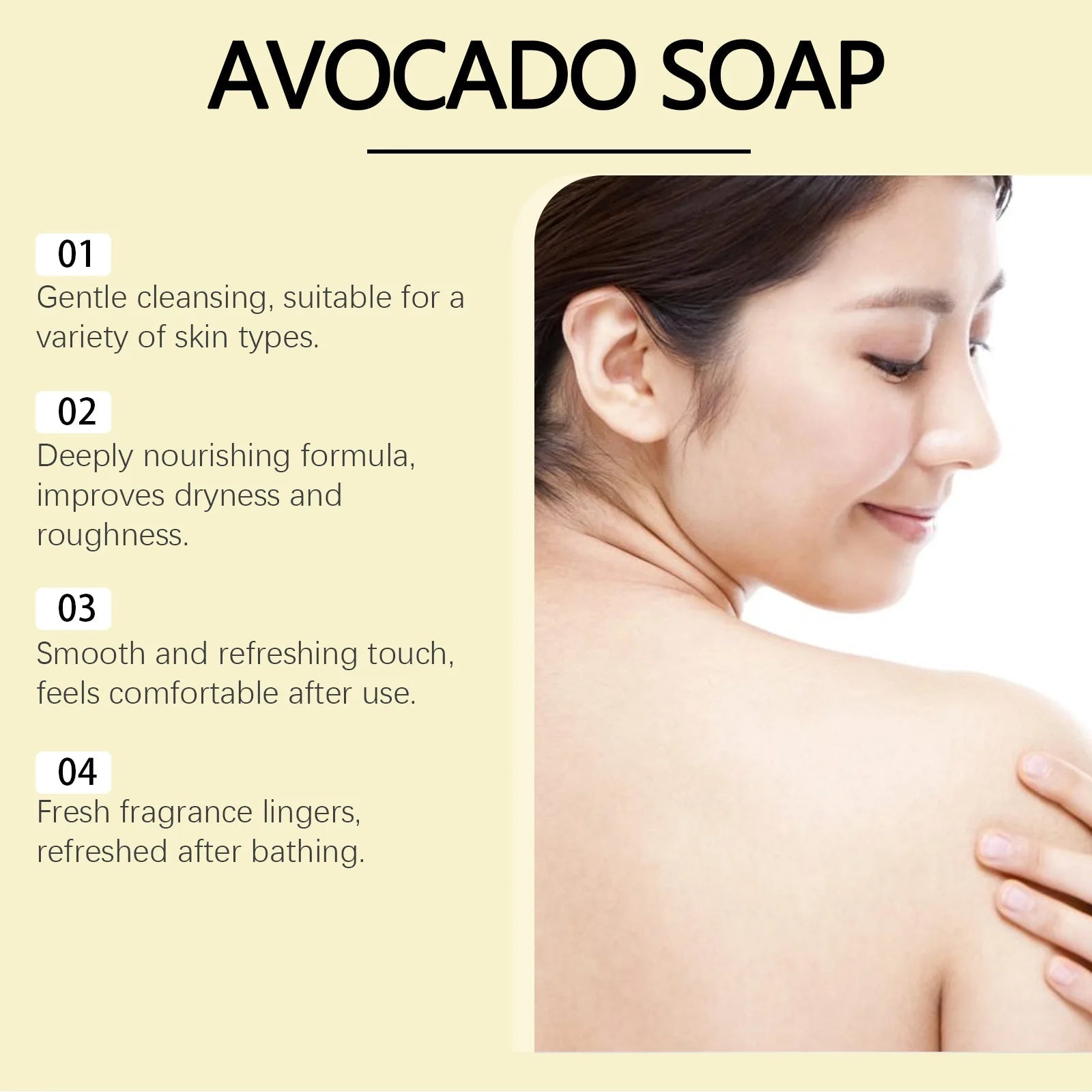 Avocado Soap Oil Control Remove Dirt Clean Skin Lightening Products Deep Moisturizing Body Wash Handmade Natural Soap Bars 100g Halalzen