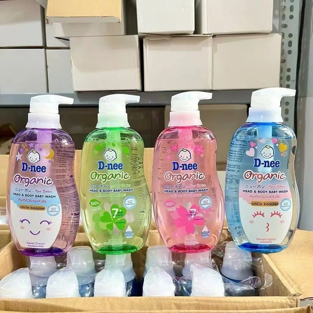 Thailand Dini Nee Baby 2 in 1 Shower Gel and Shampoo Plant Based Gentle Toiletries Large Capacity Body Wash Hair Care Gentle