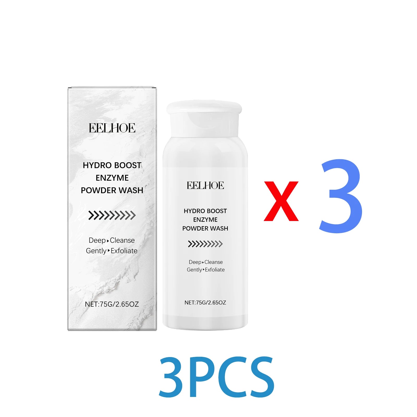 Gentle Enzyme Face Wash Powder Exfoliating for Sensitive Skin Brightening Cleanser Removes Oil Impurities Travel Friendly 75g Halalzen