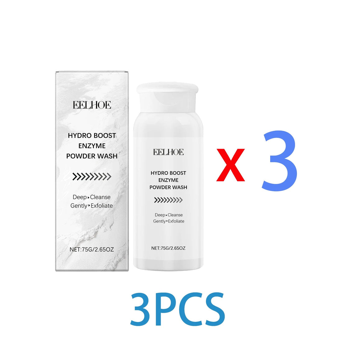 Gentle Enzyme Face Wash Powder Exfoliating for Sensitive Skin Brightening Cleanser Removes Oil Impurities Travel Friendly 75g Halalzen