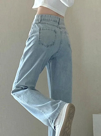 New Autumn And Winter Styles Suitable For All Seasons Basic Jeans For Women High Waist Retro Wide Leg Versatile And Casual Jeans