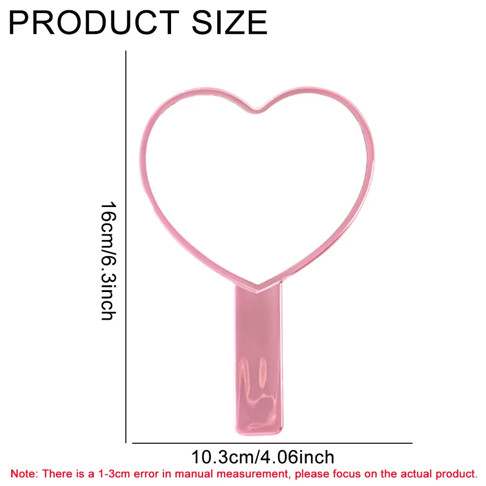 1pc Handheld Makeup Mirror Electroplate Mirror Portable Eyelash Extension Tool For Women Face Mirrors Beauty Accessories Halalzen