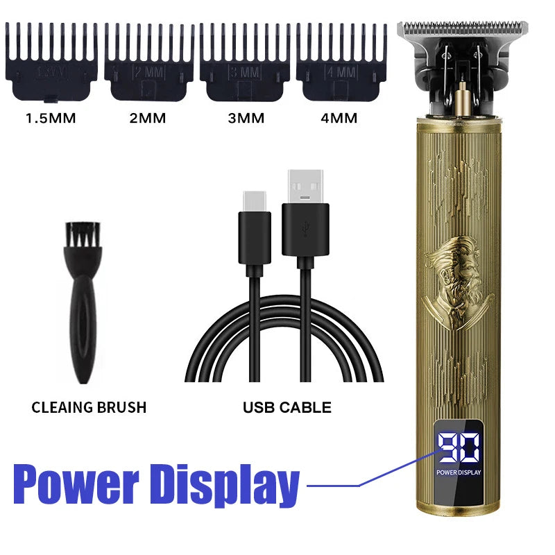 Cordless Mens Hair Trimmer Hair Clippers For Men Professional Beard Trimmer Kits Electric Shavers Hair Cutting Machine Barber Halalzen