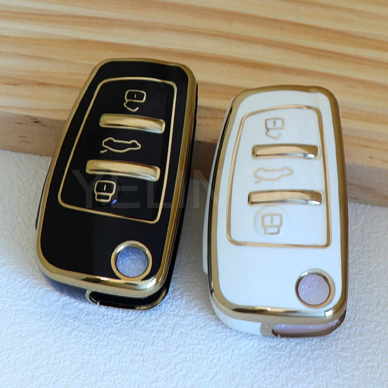 Soft TPU Car Key Cover Case Shell Bag For Audi A3 A4 A5 A6L C6 8L 8P B6 B7 B8 C6 RS3 Q3 Q7 TT 8L 8V S3 Protector Accessories