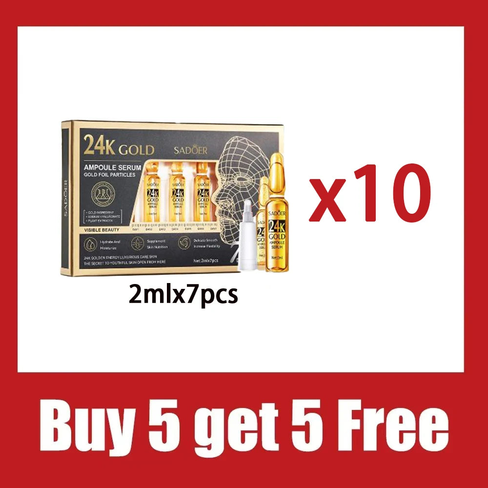 Korean 24K Gold Hyaluronic Acid Serum Protein Thread Lifting Filler Absorbable Collagen Protein Thread Vitamin C Facial Essence