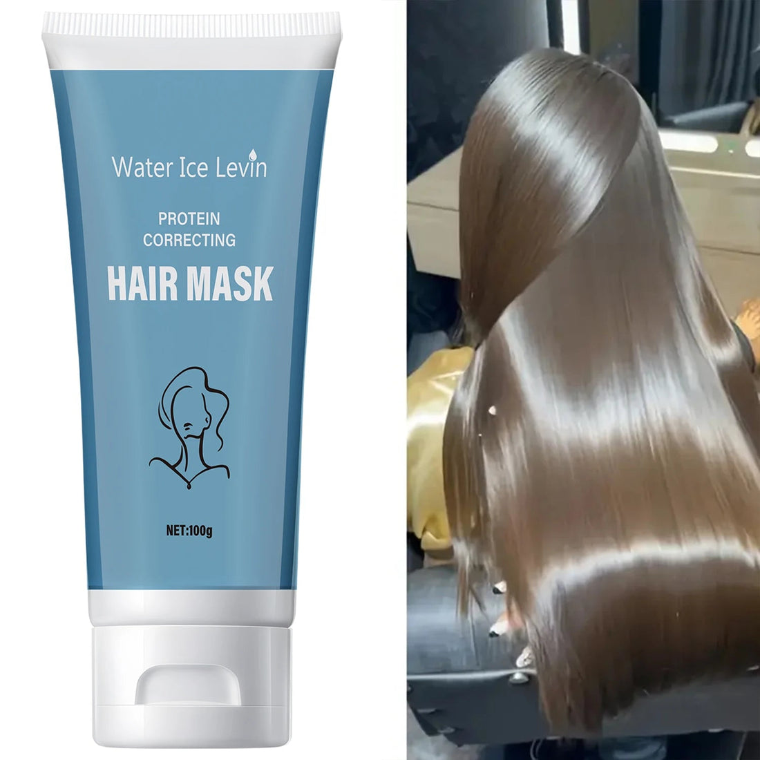 Keratin Hair Mask, Moisturizes and Moisturizes Hair, Smoothes Straight Hair, Softens Damaged and Frizzy Hair, Makes Moisturizes and Smoothes Hair, Suitable for All Hair Types Halalzen