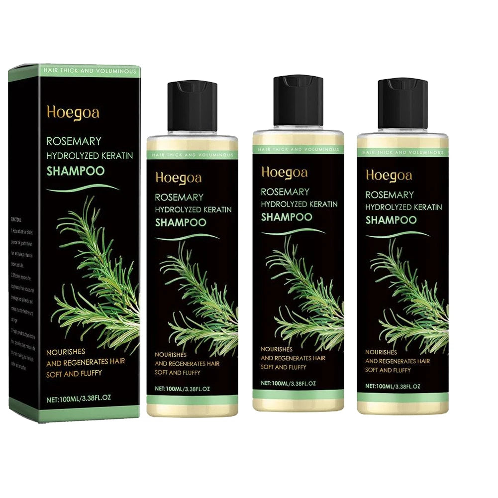 1/2PCs Rosemary Hair Growth Shampoo Thickening Hydrolyzed Keratin Dry Frizzy Damaged Repair Moisturizing Scalp Cleaning Shampoo