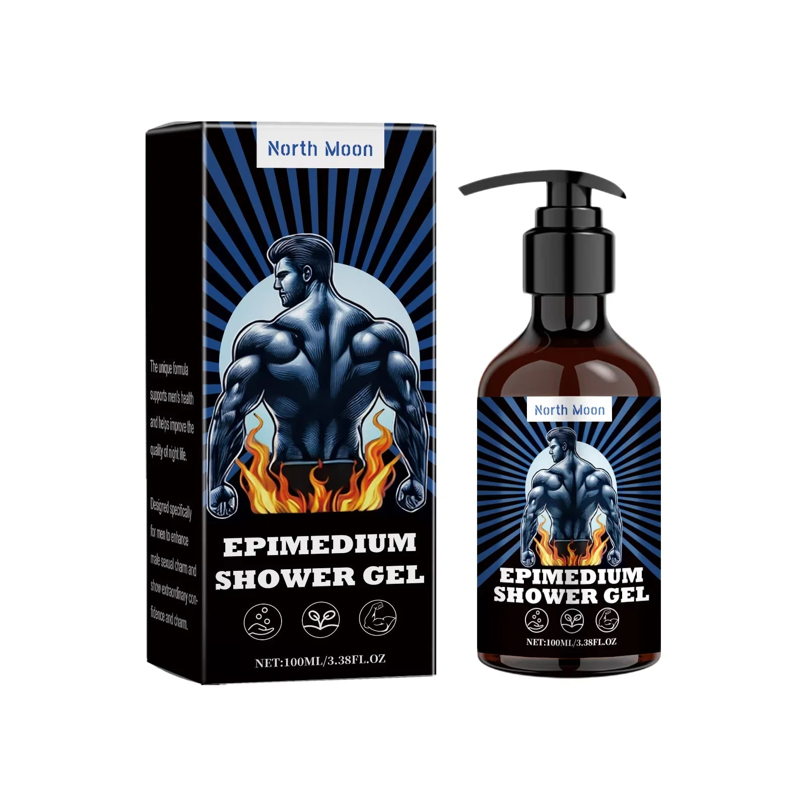 North Moon Men Coconut Oil Shower Gel Removing Exfoliate Lasting Nourish Smooth Reduce Dry For Sensitive Skin Body Washing Gels Halalzen