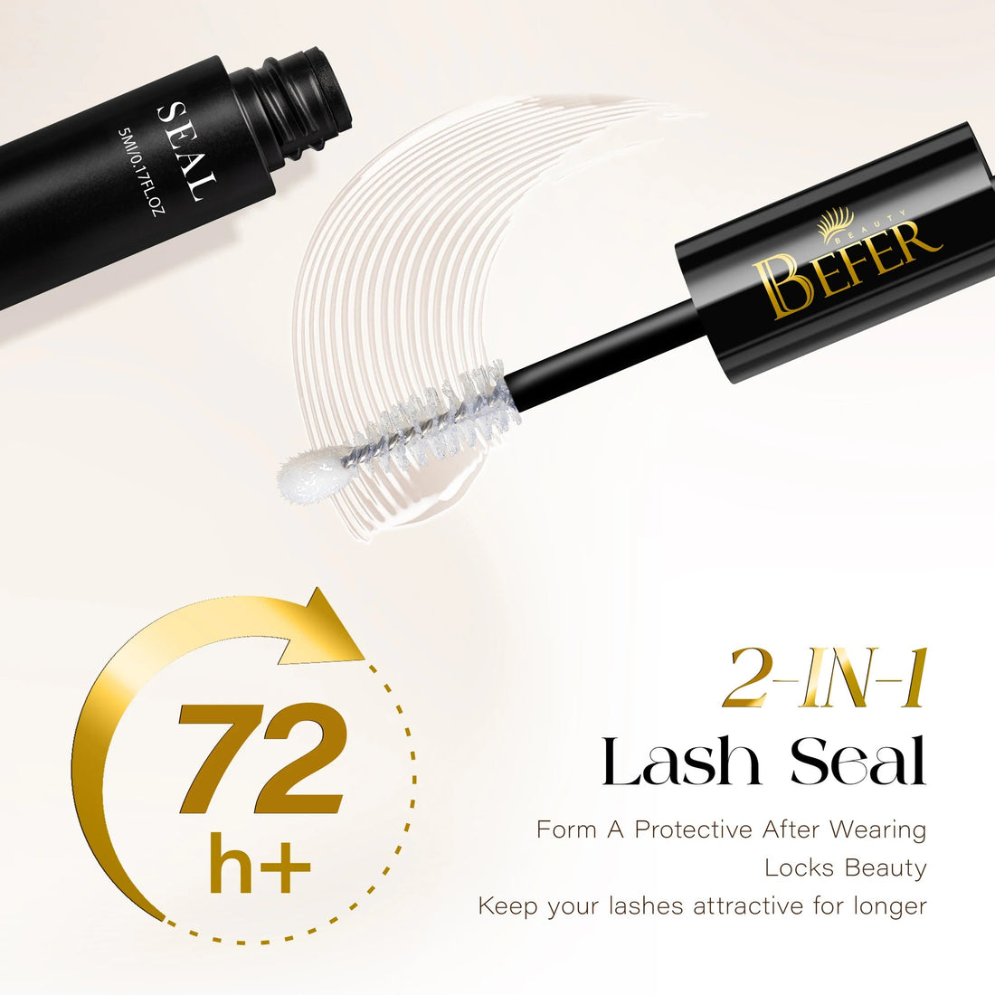 BEFER Glue For Eyelashes 2in1 Lash Bond And Seal Eyelash Glue+Eyelash Remover Waterproof Eyelashes Adhesives Strong Fixed Lash Halalzen