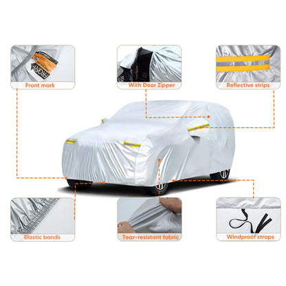 NEVERLAND Car Cover Waterproof All Weather for Automobiles, Waterproof Outdoor 190T TAFFETA  Car Cloth , Size L XL XXL
