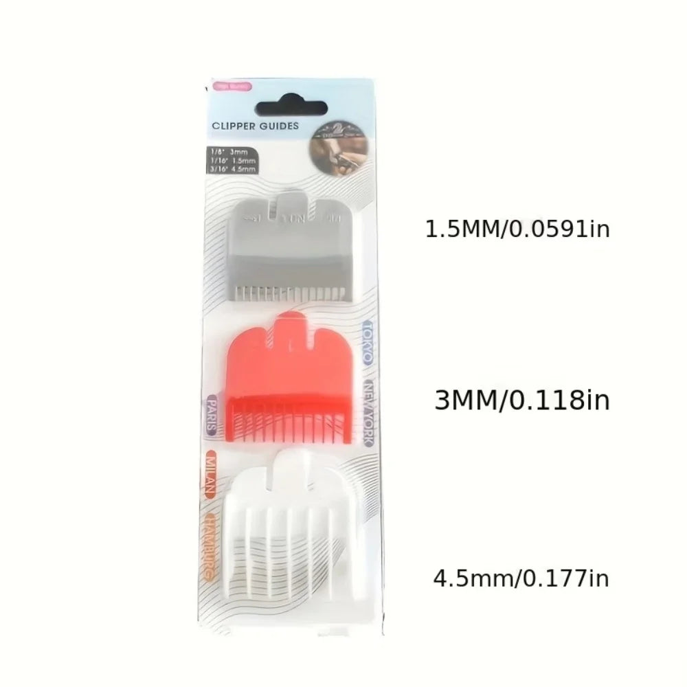 3 Pieces/Set of Hair Clipper Guard Guide Combs, Practical Trimming and Cutting Guides, Replaceable Hair Styling Tool Accessories