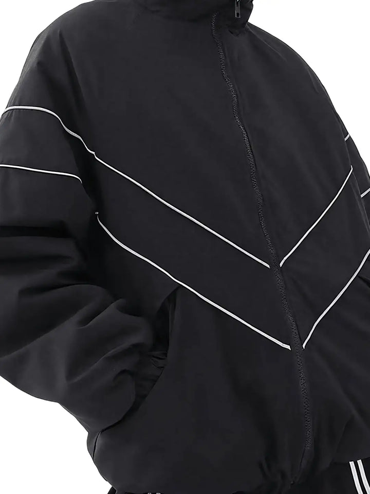 Men's Y2K Zip Up Hoodies Streetwear Designer Baggy Pullover Hooded Sweatshirts Jacket