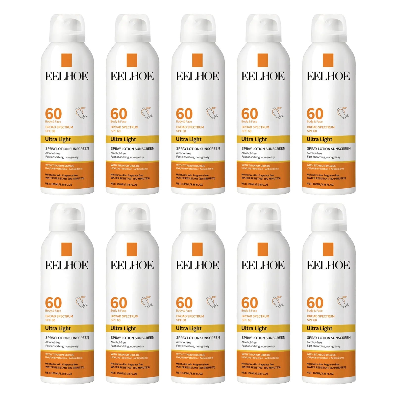 EELHOE Vitamin E Sunscreen Spray 100ml Long-lasting Deep Moisturizing Anti-UV Skin Protector Anti Oxidant Face Body Skin Care Halalzen