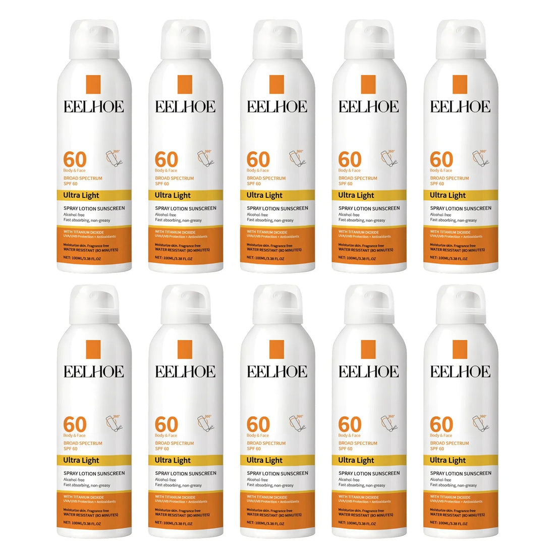 EELHOE Vitamin E Sunscreen Spray 100ml Long-lasting Deep Moisturizing Anti-UV Skin Protector Anti Oxidant Face Body Skin Care Halalzen