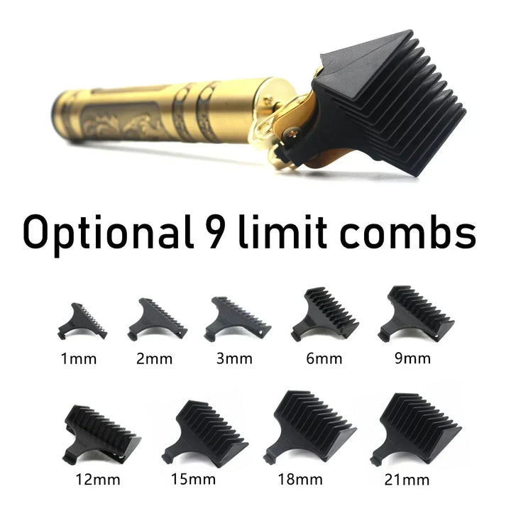 Professional T9 Hair Trimmer Machine Metal Body Beard Trimmer for Men Stainless Steel Blade Hair Clipper Beard Trimmer Halalzen