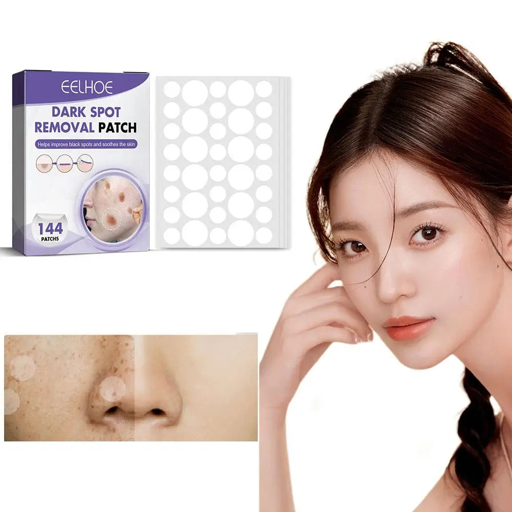144pcs/1box Face Spot Patches Smooth Skins Improve Cleansing Black Essential Care Women Facial Skin Patch Lightening Spots